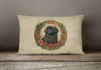 Christmas Flowers Frame Throw Pillow Throw Pillow for Indoor Couch Bed Outdoor Patio Washable, Newfoundland 2396,12Hx16W