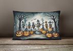 More Spooky Halloween Throw Pillow Throw Pillow for Indoor Couch Bed Outdoor Patio Washable, Mariachi Band 2260,12Hx16W