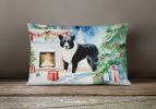 Cozy Christmas Throw Pillow Throw Pillow for Indoor Couch Bed Outdoor Patio Washable, Karelian Bear Dog 2688,12Hx16W