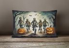 More Spooky Halloween Throw Pillow Throw Pillow for Indoor Couch Bed Outdoor Patio Washable, Zombies 2289,12Hx16W