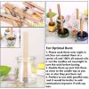 DADHOT 100set Candle Wick,Thicken Smokeless Cherry Wood Wicks for Candles-Long Lasting Flame-Easily Burn,Natural Candle Cores with Stand and Glue Dot