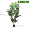2pcs Large Artificial Plants Fake Palm Tree Tropical Palm Leaves Faux Palm Plants Tall Tree Indoor Real Touch Plastic Monstera Leaves for Home Garden