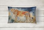 NEW Watercolor Wildlife Throw Pillow Throw Pillow for Indoor Couch Bed Outdoor Patio Washable, Cheetah 2890,12Hx16W