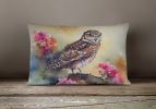 Watercolor Birds Throw Pillow Throw Pillow for Indoor Couch Bed Outdoor Patio Washable, Burrowing Owl 3196,12Hx16W