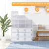 Pack Of 18PCS Moisture-Proof And Dust-Proof Simplicity White Plastic Transparent Thickened Shoe Storage Boxes