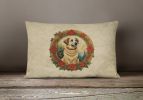 Christmas Flowers Frame Throw Pillow Throw Pillow for Indoor Couch Bed Outdoor Patio Washable, Anatolian Shepherd Dog 2305,12Hx16W
