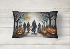 More Spooky Halloween Throw Pillow Throw Pillow for Indoor Couch Bed Outdoor Patio Washable, Vampires 2243,12Hx16W
