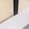 43 in. W * 58 in. H Frameless Folding Shower Doors for Bathtub, 1/4" (6mm) Thick SGCC Tempered Glass Door, Bathroom Pivot Tub Glass Door, Matte Black