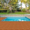 9pcs Wood Interlocking Deck Tiles 11.8"x11.8", Waterproof Flooring Tiles for Indoor and Outdoor