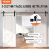 VEVOR 8FT Sliding Barn Door Hardware Kit, 330LBS Heavy Duty Barn Door Track Kit for Double Doors