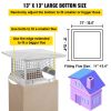 VEVOR Chimney Cap, 13" x 13" Flue Caps, 304 Stainless Steel Fireplace Chimney Cover, Adjustable Metal Spark Arrestor with Bolts Screws