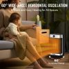 VEVOR Electric Space Heater with Thermostat Remote Control, 2-Level Adjustable Quiet Ceramic Heater Fan