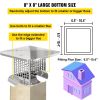 VEVOR Chimney Cap, 8" x 8" Flue Caps, 304 Stainless Steel Fireplace Chimney Cover, Adjustable Metal Spark Arrestor with Bolts Screws