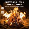 VEVOR 10 Pcs Gas Fireplace Logs, Large Ceramic Logs for Fireplace Decorative, Heat-Resistant Wood Log Gas Realistic Logs