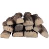 VEVOR 10 Pcs Gas Fireplace Logs, Large Ceramic Logs for Fireplace Decorative, Heat-Resistant Wood Log Gas Realistic Logs