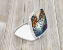 Day of the Dead Spooky Halloween Compact Mirror Decorative Travel Makeup Mirror for Women Girls Gifts Pocket Makeup Mirror Folding Handheld