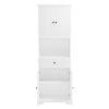 Tall Bathroom Cabinet with Four Doors, Large Storage Space Open Shelve, Upper Storage Cabinet, White
