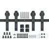 VEVOR 8FT Sliding Barn Door Hardware Kit, 330LBS Heavy Duty Barn Door Track Kit for Double Doors
