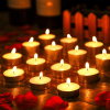 Tea Lights Candles, 50 Pack Smokeless Candles,Small Candles, Dripless & Long Lasting Mini Tealight Candles for Mood, Dinners, Parities, Home