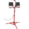 VEVOR LED Work Light with Stand, 20000 Lumen Dual-head LED Work Light with 27.6"-68.1" Adjustable and Foldable Tripod Stand