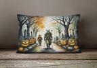 More Spooky Halloween Throw Pillow Throw Pillow for Indoor Couch Bed Outdoor Patio Washable, Orcs 2263,12Hx16W