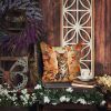 Bengal Cat in Fall Leaves Throw Pillow Machine Washable, Indoor Outdoor Decorative Pillow for Couch, Bed or Patio, 18Hx18W