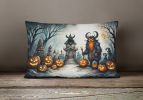More Spooky Halloween Throw Pillow Throw Pillow for Indoor Couch Bed Outdoor Patio Washable, Krampus 2247,12Hx16W