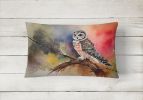 Watercolor Birds Throw Pillow Throw Pillow for Indoor Couch Bed Outdoor Patio Washable, Northern Hawk Owl 3243,12Hx16W