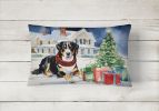 Cozy Christmas Throw Pillow Throw Pillow for Indoor Couch Bed Outdoor Patio Washable, Entlebucher Mountain Dog 2654,12Hx16W