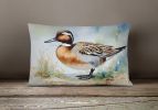 Watercolor Birds Throw Pillow Throw Pillow for Indoor Couch Bed Outdoor Patio Washable, Northern Pintail 3246,12Hx16W