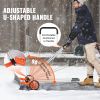 VEVOR Snow Shovel with Wheels, 30 inch Snow Shovel for Driveway, Metal Snow Shovel Pusher for Snow Removal
