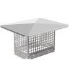 VEVOR Chimney Cap, 8" x 13" Flue Caps, 304 Stainless Steel Fireplace Chimney Cover, Adjustable Metal Spark Arrestor with Bolts Screws