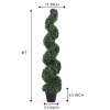 Bonsai Boxwood Spiral Topiary Artificial Tree Silk Plant For Indoor Outdoor Decorative