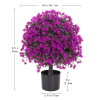 Artificial Olive Topiary Ball Trees Outdoor and Indoor Faux Shrubs UV Resistant Lasting Evergreen Bushes Potted Plants