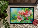 Arkansas Apple Blossom in Watercolor Doormat Front Door Mat Indoor Outdoor Rugs for Entryway, Non Slip Washable Low Pile, 24H X 36W