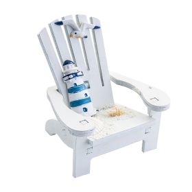 Beach Chair Home Decoration Creative Cute Ocean Beach Chair Ornament Wooden Craft Mini Miniature Kids Toy Decoraci√≥n Hogar (Ships From: China, Color: B)