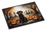 Chocolate Labrador Retriever Spooky Halloween Doormat Front Door Mat Indoor Outdoor Rugs for Entryway, Non Slip Washable Low Pile, 24H X 36W