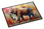 Elephant Doormat Front Door Mat Indoor Outdoor Rugs for Entryway, Non Slip Washable Low Pile, 24H X 36W