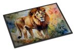 Lion Doormat Front Door Mat Indoor Outdoor Rugs for Entryway, Non Slip Washable Low Pile, 24H X 36W
