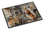 Corgi Fall Kitchen Pumpkins Doormat Front Door Mat Indoor Outdoor Rugs for Entryway, Non Slip Washable Low Pile, 24H X 36W