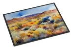 Nevada Sagebrush in Watercolor Doormat Front Door Mat Indoor Outdoor Rugs for Entryway, Non Slip Washable Low Pile, 24H X 36W
