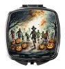 Zombies Spooky Halloween Compact Mirror Decorative Travel Makeup Mirror for Women Girls Gifts Pocket Makeup Mirror Folding Handheld