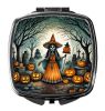 La Llorona Skeleton Spooky Halloween Compact Mirror Decorative Travel Makeup Mirror for Women Girls Gifts Pocket Makeup Mirror Folding Handheld