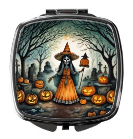 La Llorona Skeleton Spooky Halloween Compact Mirror Decorative Travel Makeup Mirror for Women Girls Gifts Pocket Makeup Mirror Folding Handheld (Default: Default)