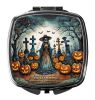 La Catrina Skeleton Spooky Halloween Compact Mirror Decorative Travel Makeup Mirror for Women Girls Gifts Pocket Makeup Mirror Folding Handheld