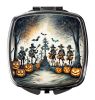 Mariachi Skeleton Band Spooky Halloween Compact Mirror Decorative Travel Makeup Mirror for Women Girls Gifts Pocket Makeup Mirror Folding Handheld
