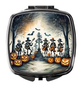 Mariachi Skeleton Band Spooky Halloween Compact Mirror Decorative Travel Makeup Mirror for Women Girls Gifts Pocket Makeup Mirror Folding Handheld (Default: Default)