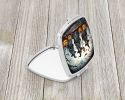 Witches Spooky Halloween Compact Mirror Decorative Travel Makeup Mirror for Women Girls Gifts Pocket Makeup Mirror Folding Handheld