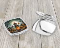 La Llorona Skeleton Spooky Halloween Compact Mirror Decorative Travel Makeup Mirror for Women Girls Gifts Pocket Makeup Mirror Folding Handheld