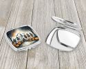Mariachi Skeleton Band Spooky Halloween Compact Mirror Decorative Travel Makeup Mirror for Women Girls Gifts Pocket Makeup Mirror Folding Handheld